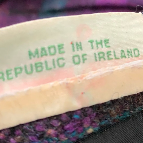 Vintage Jane Marcus Plaid Tartan Wool Skirt Made in Ireland Pleated A-Line Skirt - Picture 5 of 6